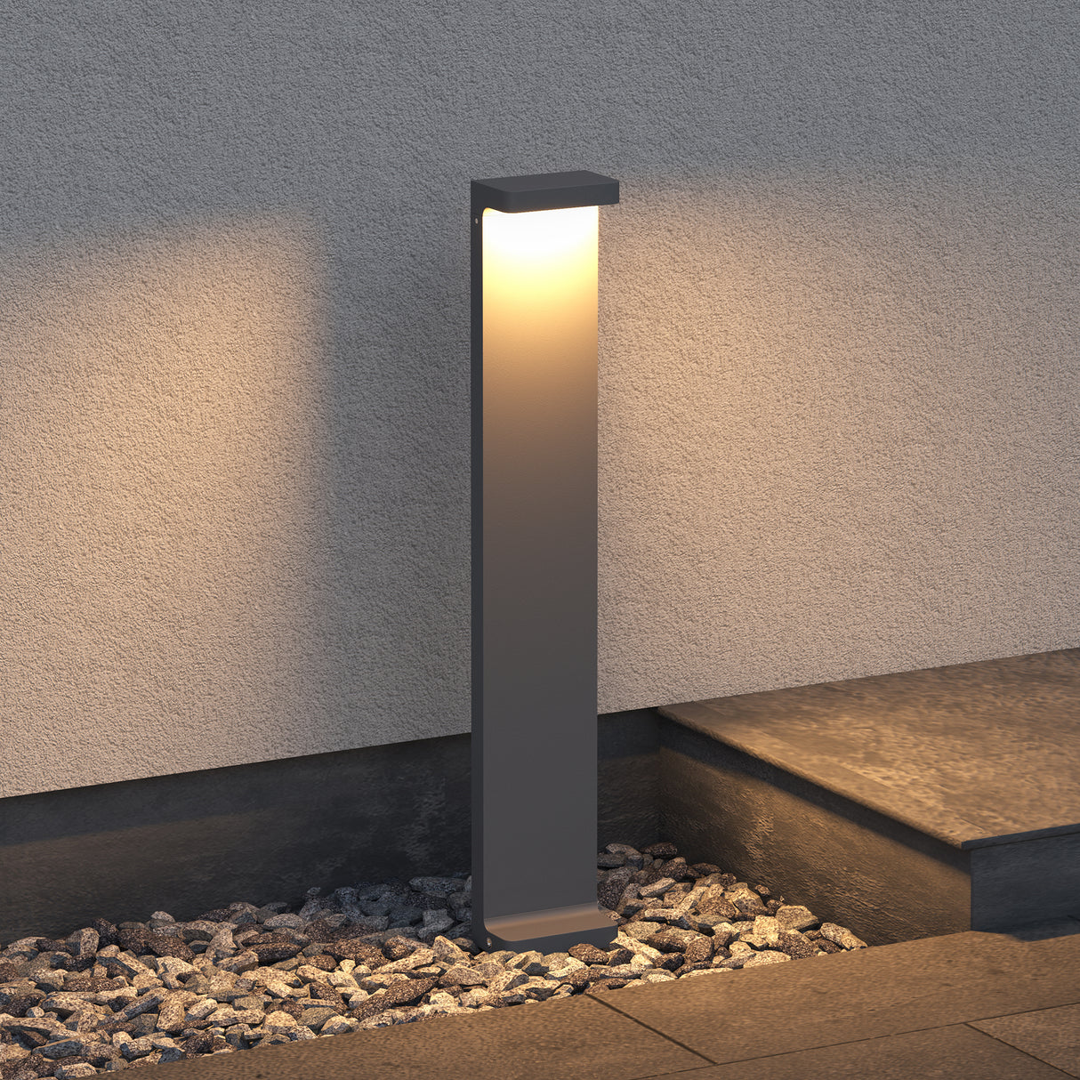 glasvilla luce da esterno 10x6x60cm IP65 luce da percorso esterna | Lampada da terra per giardino, lampada da giardino 3000K | Lampada da terra per esterni 6W LumaTorch 
