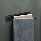 glasvilla Porta Asciugamani da Parete Portasciugamani con 3 Bracci Girevole a 180° Porta Asciugamani Adesivo da Parete per Bagno e Cucina Folda-02