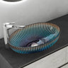 lavabo Glasvilla en verre, vasque à poser, lavabo ovale