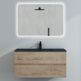 glasvilla Mobile Bagno Sospeso con Lavabo da Marmo Fuso  Antracite Mobile da Bagno con 2 Cassetti a Chiusura Soft-close Aqualis