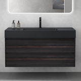 glasvilla Mobile Bagno Sospeso 120cm Mobiletto da Bagno con Lavabo da Marmo Fuso, Deep