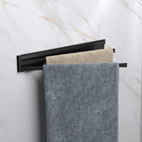 glasvilla Porta Asciugamani da Parete Portasciugamani con 3 Bracci Girevole a 180° Porta Asciugamani Adesivo da Parete per Bagno e Cucina Folda-02
