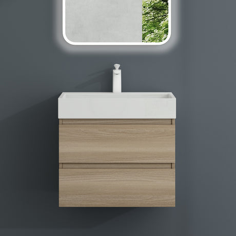 glasvilla Mobile Bagno Sospeso con 2 Cassetti Include Lavabo Mobile da Bagno con Lavabo Verona