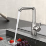 glasvilla Wasserhahn Küche Küchenarmatur mit Brause Ausziehbar, Küchenwasserhahn 360°Schwenkbar, Mischbatterie Spültischarmatur aus Edelstahl Turnix-04