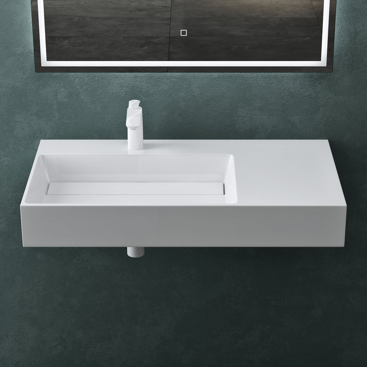 glasvilla Lavabo da Appoggio Lavandino Bagno Sospeso da Marmo Fuso Col12