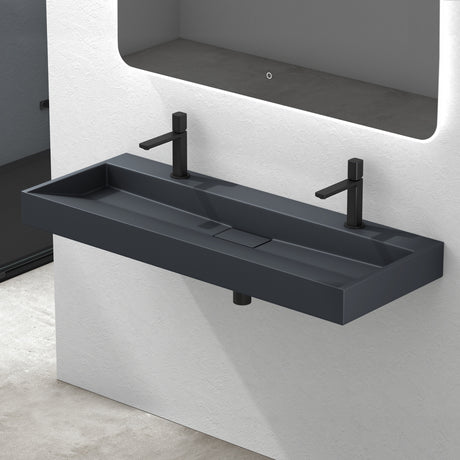 Lavabo Glasvilla Col19 Mineralguss moderno con válvula incluida