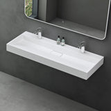 glasvilla Lavabo da Appoggio da Marmo fuso Lavabo Bagno Sospeso Lavandino Bagno Rettangolare Scarico Incluso Colossum19