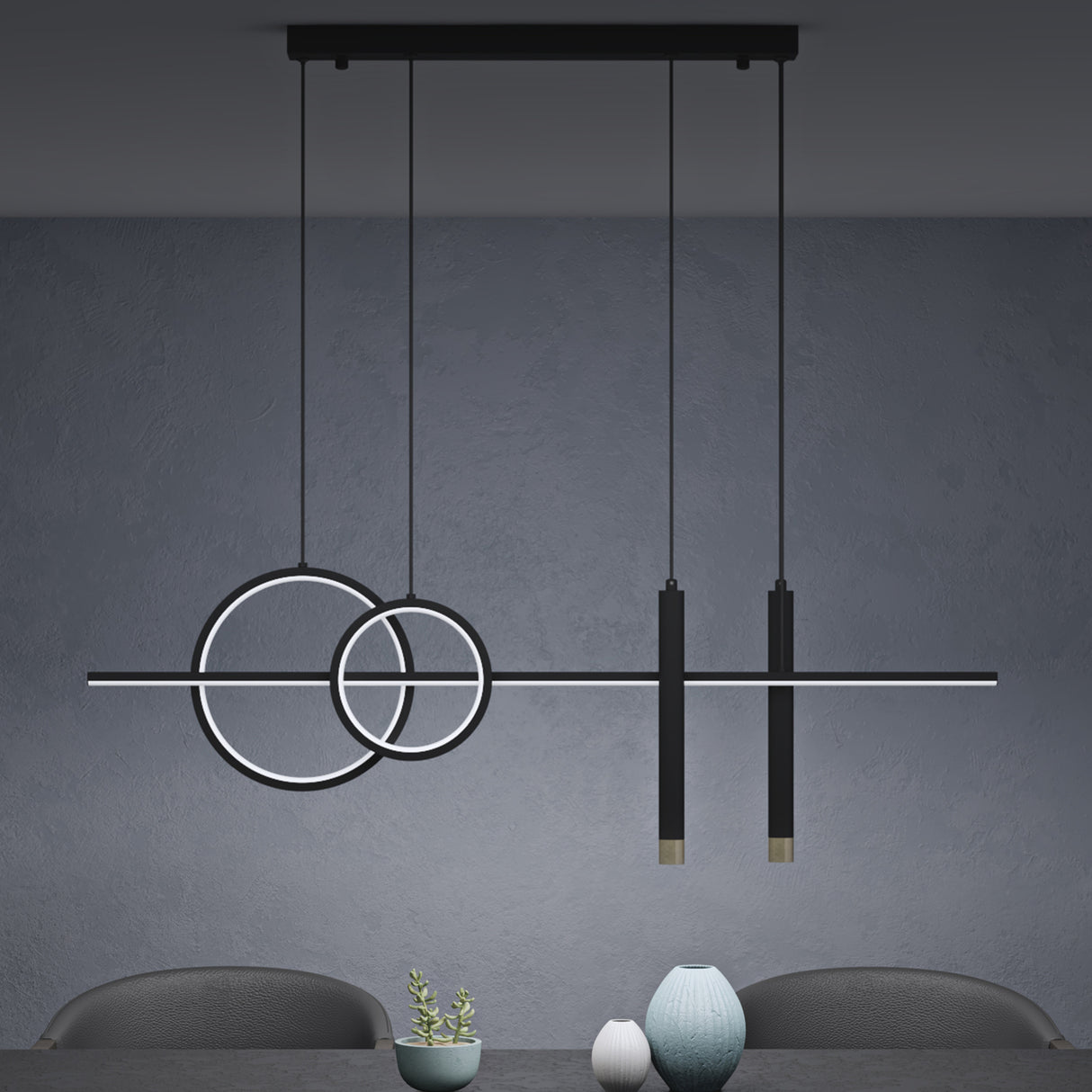 glasvilla Pendelleuchte LED Hängelampe Verstellbares Kabel Hängeleuchte für Esszimmer Wohnzimmer Schlafzimmer