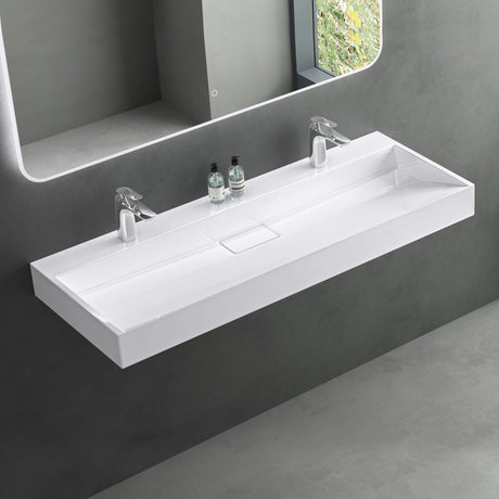Lavabo Glasvilla Col19 Mineralguss moderno con válvula incluida