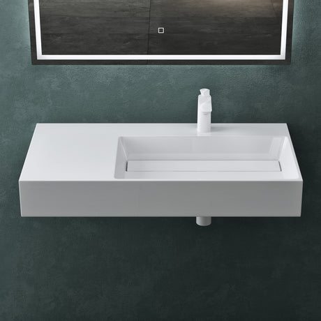 glasvilla Lavabo da Appoggio Lavandino Bagno Sospeso da Marmo Fuso Col12