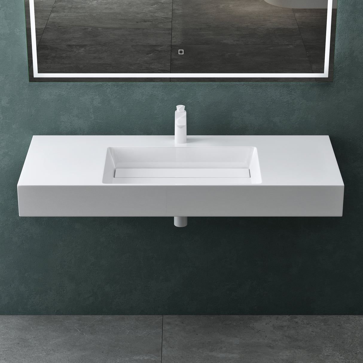 glasvilla Lavabo da Appoggio Lavandino Bagno Sospeso da Marmo Fuso Col12