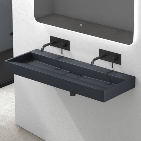 Lavabo Glasvilla Col19 Mineralguss moderno con válvula incluida