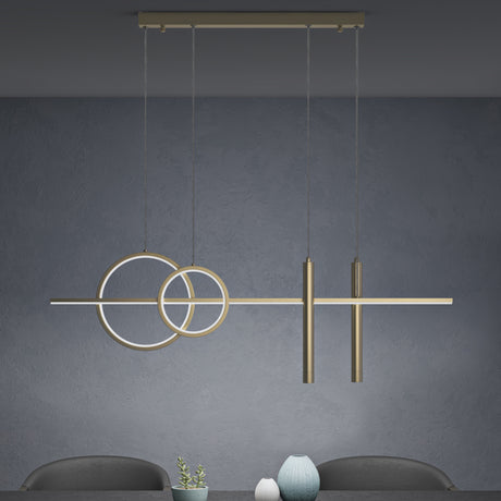 glasvilla Lampadario a Sospensione 38W, 100CM, Lampada da Soffitto a Sospensione 3000K/4000K/6000K con Cavo Regolabile per Camera da Letto e Soggiorno