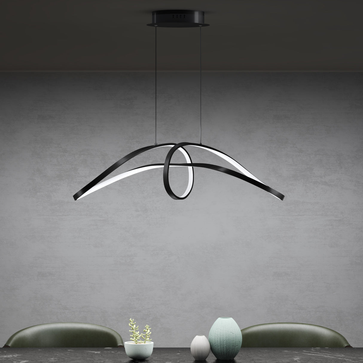glasvilla Pendelleuchte LED Hängelampe Verstellbares Kabel Hängeleuchte für Esszimmer Wohnzimmer Schlafzimmer