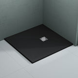glasvilla Piatto Doccia in Pietra Artificiale Piatto Doccia con Attacco DIN, Altezza 3CM, Geoma09