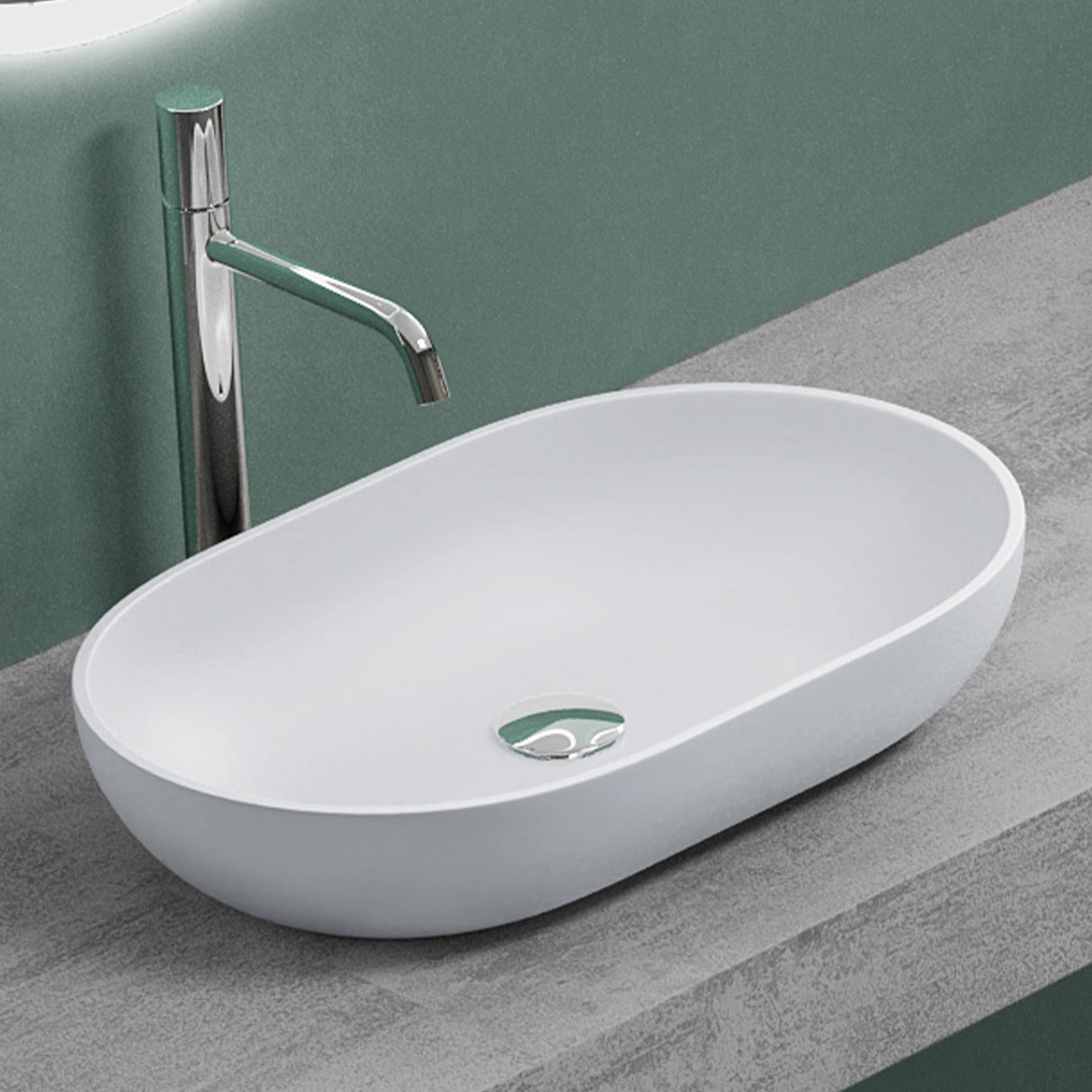glasvilla Lavabo da Appoggio da Marmo Fuso Lavandino Bagno da Appoggio Colossum808
