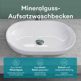 glasvilla Lavabo da Appoggio da Marmo Fuso Lavandino Bagno da Appoggio Colossum808