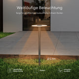 glasvilla luce da esterno ⌀300xH804mm IP65 luce da percorso esterna | Lampada da terra per giardino, lampada da giardino 3000K | Lampada da terra per esterni 6W StellaeLights 