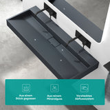 Lavabo Glasvilla Col19 Mineralguss moderno con válvula incluida