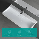 Lavabo Glasvilla Col19 Mineralguss moderno con válvula incluida