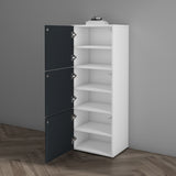 glasvilla Scarpiera Portascarpe 45x36x120cm, Porta Scarpe Armadio Scaffale Portascarpe 3 Ante per Ingresso Soggiorno, Camera da Letto Schuhschrank02