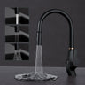 glasvilla Robinet de cuisine extensible rotatif à 360° avec 3 modes de jet d'eau, affichage numérique LED, mitigeur d'évier MS-8085