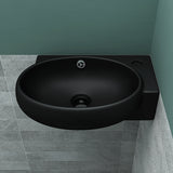 glasvilla Lavabo da Appoggio 42X28X15cm Lavabo Bagno Sospeso Lavandino Bagno in Ceramica con Nano Rivestimenti Brüssel001