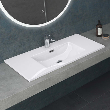 glasvilla Lavabo da Incasso da Minerale Fuso Lavabo Sottopiano Lavandino Bagno Col02