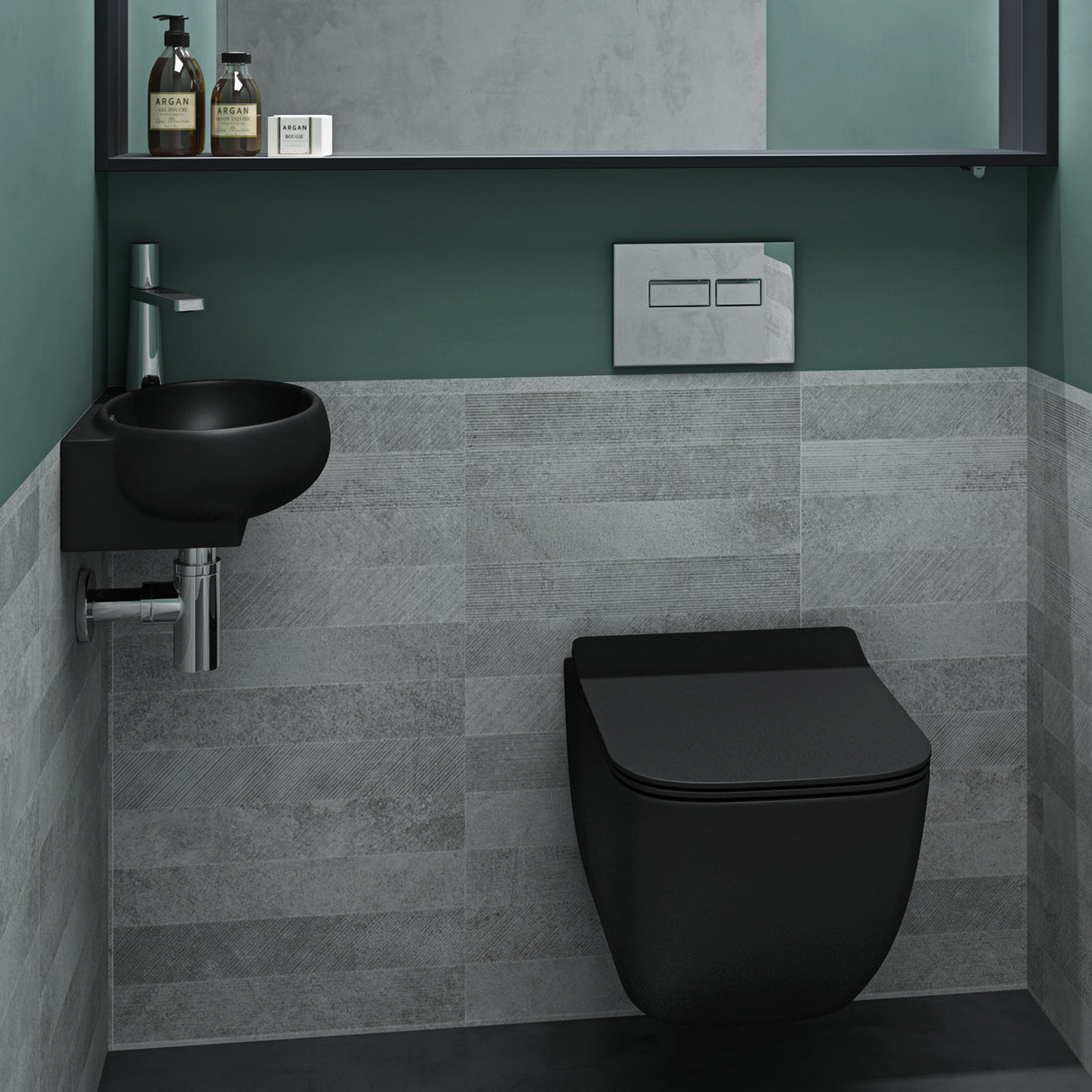 glasvilla Lavabo da Appoggio 42X28X15cm Lavabo Bagno Sospeso Lavandino Bagno in Ceramica con Nano Rivestimenti Brüssel001