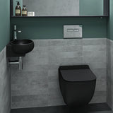 glasvilla Lavabo da Appoggio 42X28X15cm Lavabo Bagno Sospeso Lavandino Bagno in Ceramica con Nano Rivestimenti Brüssel001