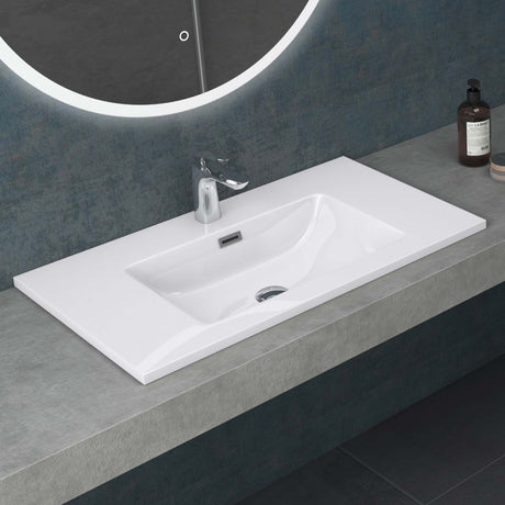 glasvilla Lavabo da Incasso da Minerale Fuso Lavabo Sottopiano Lavandino Bagno Col02