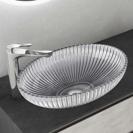 Lavabo de Vidrio Glasvilla Minerva Lavabo Sobre Encimera Ovalado