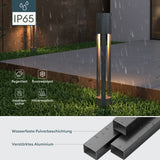 glasvilla Lampione da Giardino ⌀120xH700mm Luminoso da Giardino IP65 Lampada da Terra per Esterni 3000K Paletti Esterni 10W per Giardini, Parchi, Aree Residenziali e Ingressi NeoForge