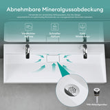 Lavabo Glasvilla Col19 Mineralguss moderno con válvula incluida