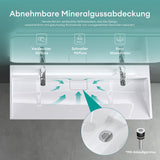 Lavabo Glasvilla Col19 Mineralguss moderno con válvula incluida