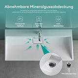Lavabo Glasvilla Col19 Mineralguss moderno con válvula incluida
