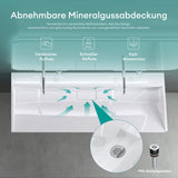 Lavabo Glasvilla Col19 Mineralguss moderno con válvula incluida