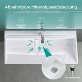 Lavabo Glasvilla Col19 Mineralguss moderno con válvula incluida
