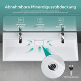 Lavabo Glasvilla Col19 Mineralguss moderno con válvula incluida