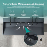 Lavabo Glasvilla Col19 Mineralguss moderno con válvula incluida
