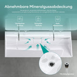 Lavabo Glasvilla Col19 Mineralguss moderno con válvula incluida