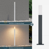 glasvilla Außenleuchte IP65 Wegeleuchte Außen | Pollerleuchte für Garten, 3000K Stehlampe Gartenlampe | Außenlampe Standleuchte 3W Deus Lumina