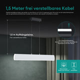 glasvilla Lampadario a Sospensione con Cavo Regolabile Lampada da Soffitto a Sospensione LED Dimmerabile con Telecomando per Sala da Pranzo, Camera da Letto e Soggiorno