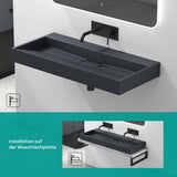 Lavabo Glasvilla Col19 Mineralguss moderno con válvula incluida