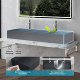 Lavabo Glasvilla Col6028 – Mineralguss con orificio para grifo, diseño y funcionalidad superior