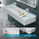 Lavabo Glasvilla Col6028 – Mineralguss con orificio para grifo, diseño y funcionalidad superior