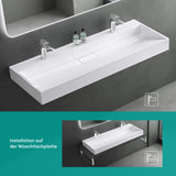 Lavabo Glasvilla Col19 Mineralguss moderno con válvula incluida
