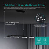 glasvilla Lampadario a Sospensione con Cavo Regolabile Lampada da Soffitto a Sospensione LED Dimmerabile con Telecomando per Sala da Pranzo, Camera da Letto e Soggiorno