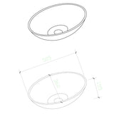 lavabo Glasvilla en verre, vasque à poser, lavabo ovale