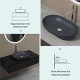 glasvilla Lavabo da Appoggio da Marmo Fuso Lavandino Bagno da Appoggio Colossum808